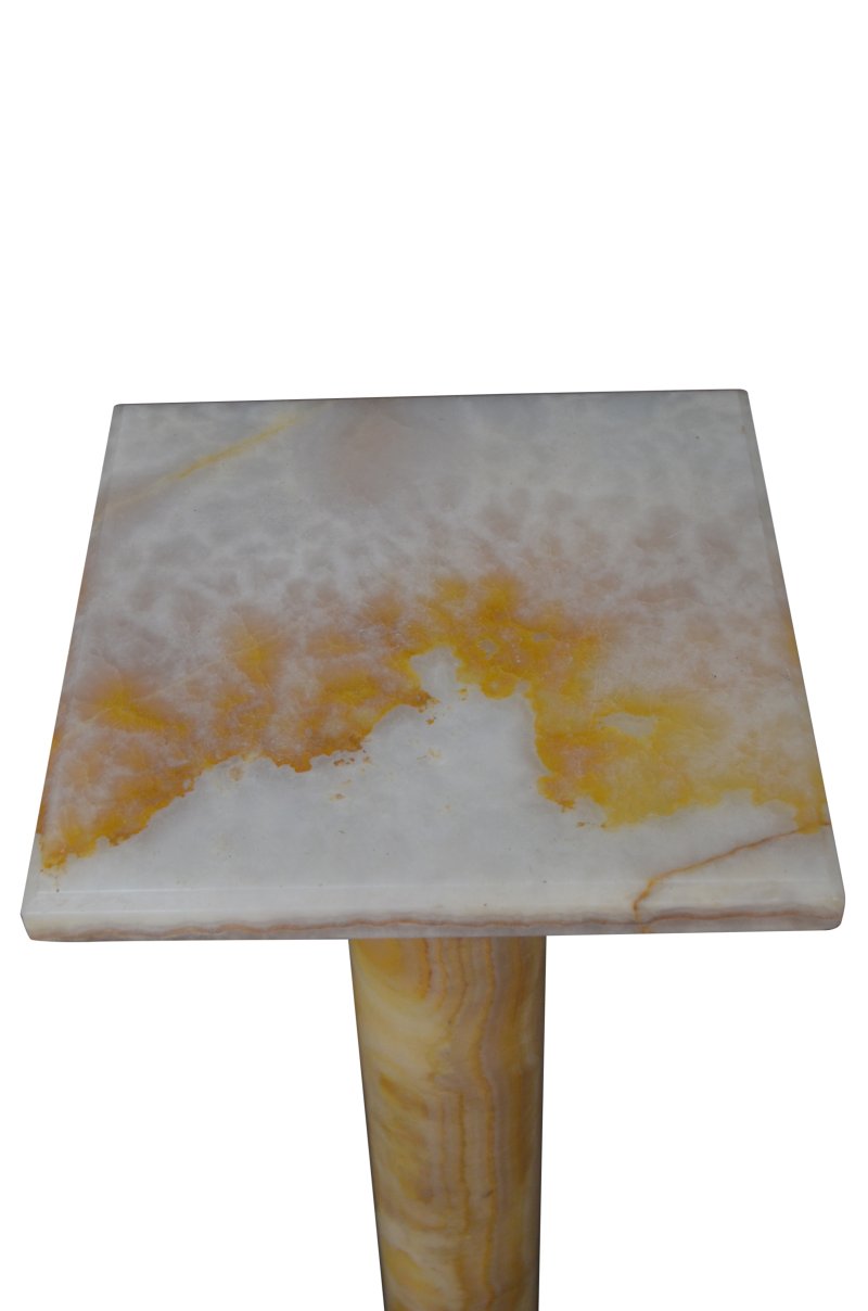 Two Superb Antique Marble Columns - Onyx Pedestals - Image 3